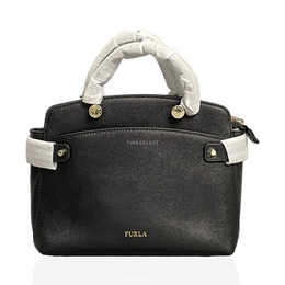 tas satchel Furla Agatha Small Onyx Black Satchel Tinkerlust